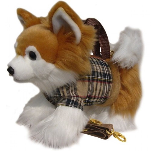 Chihuahua Long Coat Tartan Handbag Image