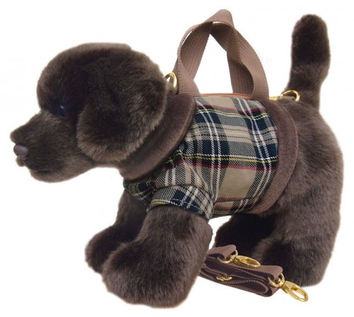  Chocolate Labrador Tartan Handbag  Image